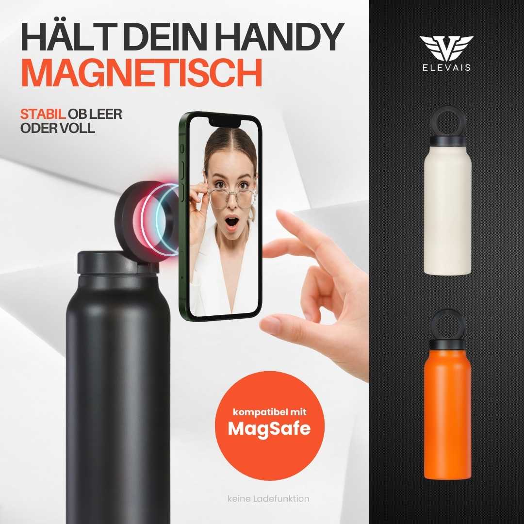 ELEVAIS-Smartbottle mit MagSave Handyhalter
