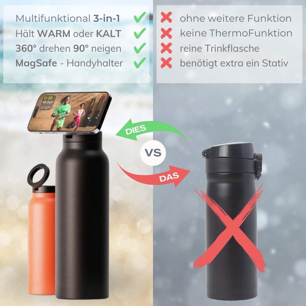 Thermo-Smartbottle mit MagSave Handyhalter