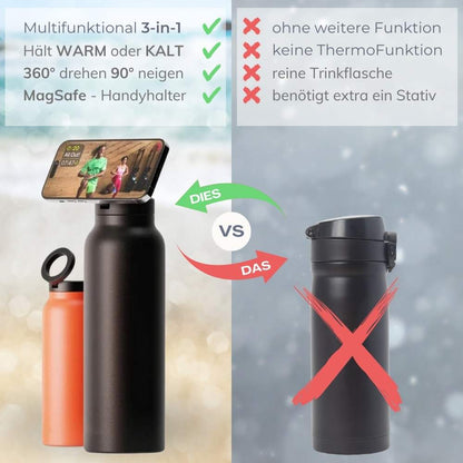 Thermo-Smartbottle mit MagSave Handyhalter